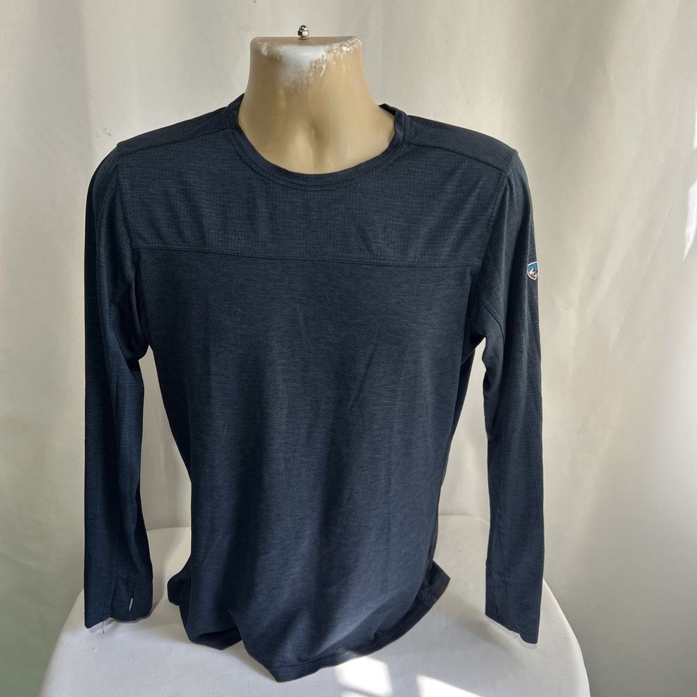 Mens KUHL Engineered Shirt Blue Baselayer Hiking Lightweight Medium